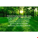 Sympathy Message Template for Comfort and Support | Personalized Condolence Templates example document template 