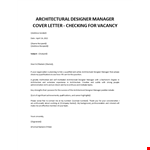 Architectural Designer Cover Letter Template example document template