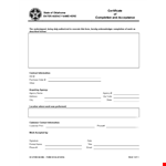 Custom Certificate of Completion Template example document template