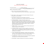 Rental Agent Agreement Template for Lease - Ensuring the Agent's Responsibilities and Owner's Rights example document template
