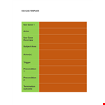 Effective Use Case Template for Clear Requirements - Free Overview example document template