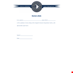 Free Doctor example document template