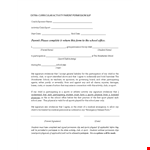 Parent Permission Slip Sample example document template