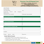 Time Off Request Form Template - Easily Submit Your Time Off Requests example document template
