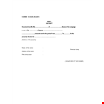 Create a Professional Rent Receipt for Your Property example document template