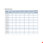 Competitive Analysis example document template