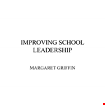 Effective School Leadership Training for Leaders example document template