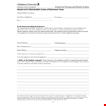 Nursing Reference Letter For Employment - Please Provide Applicant Information example document template 