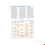 Free Printable Appointment Schedule | Jones, McCoy, Watson and More example document template