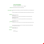 Free Basic Resume Template PDF - Company, Title, Summary, Brief | Download Now example document template