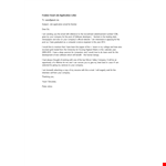 Fresher Email Job Application Letter example document template