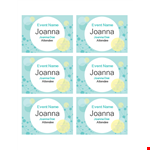 Customize Your Event Experience with Joanna - Name Tag Template for Attendees example document template