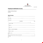 Employee Staff Satisfaction Survey Template example document template