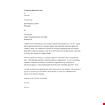 It Engineer Application Letter example document template
