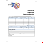 Play School Receipt example document template