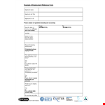 Example Employment Reference Form example document template