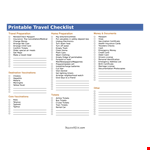 Free Packing List Template - Organize Your Travel Essentials example document template