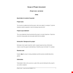 Scope Of Work Template - Create a Comprehensive Project Scope with Examples example document template
