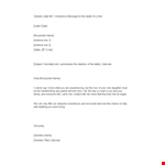 Sympathy Message Template for Writing a Condolence Letter | Address, Recipients example document template