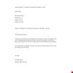 Sympathy Message Template for Writing a Condolence Letter | Address, Recipients example document template 