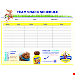Team Snack Schedule Template example document template