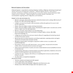 Network Engineer Job Description - Security, Applications, and Abilities example document template