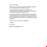 Salary Negotiation Letter - Gain the Best Compensation for your Experience and Development example document template