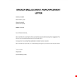Wedding Cancellation announcement letter  example document template 