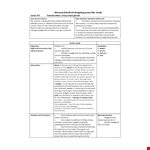 Monthly Budget Lesson Plan example document template