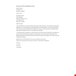 Data Entry Clerk Job Application Letter example document template