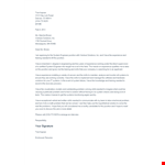 Engineer Cover Letter example document template