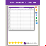 Daily Schedule Template example document template