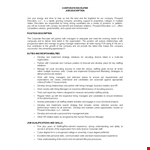 Corporate Recruiter Job Description | Free PDF Template for Hiring and Developing Corporate Talent example document template