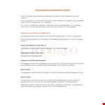 Employment Contract - Essential Policies & Agreements for Company, Employee & Employer example document template