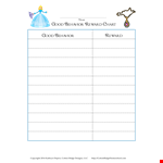 Printable Behavior Reward Chart for Positive Behavior Management example document template