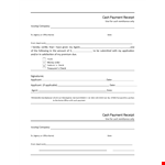 Simple Cash Payment Format example document template