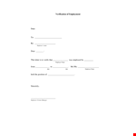 Former Employee Verification Letter example document template