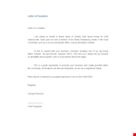Support Your Community with a Donation Request Letter example document template 