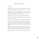 Client Engagement letter Template example document template