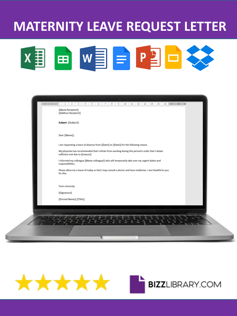 maternity leave request letter template