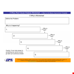 Efficient Root Cause Analysis Template for Process Improvement example document template