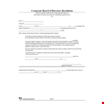 Create Corporate Resolutions Easily with Our Form | Notary, Board, Directors, County example document template