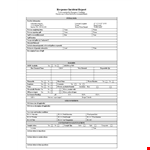 Emergency Response Incident Report example document template