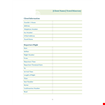 Create Your Perfect Itinerary | Find Flight Information example document template