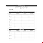 Research Agenda Planner Template example document template