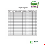 Easily Track Your Payments and Deposits with Our Checkbook Register example document template