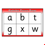 Free Printable Alphabet Bingo Card example document template