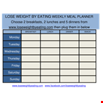 Weekly Diet Meal Planner Template example document template 