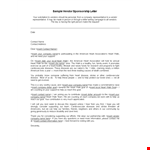 Sponsorship Letter Template | Contact Heart | Free Download example document template 