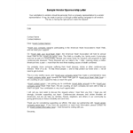 Sponsorship Letter Template | Contact Heart | Free Download example document template